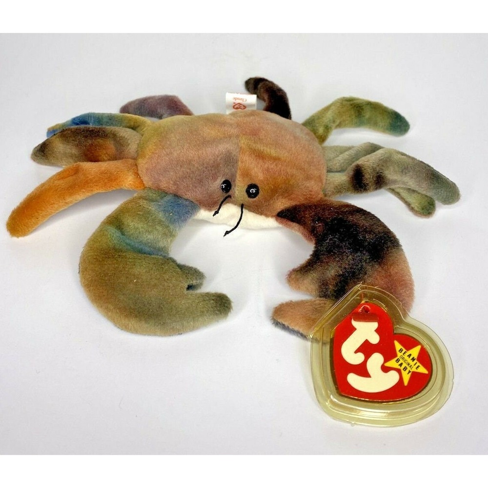 1996 Ty Beanie Baby "Claude" Retired Crab BB8 E1